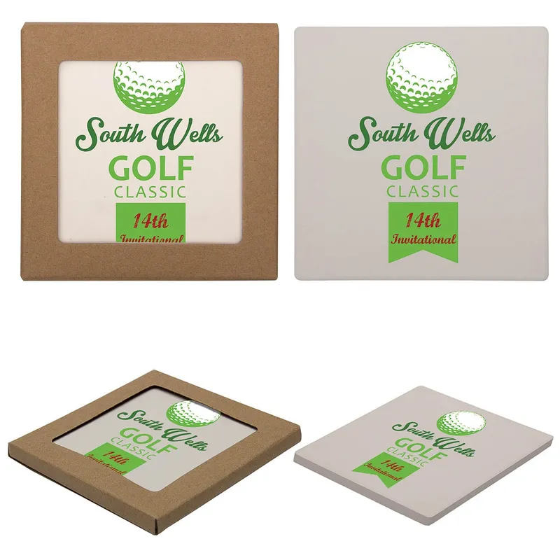 Single Square Stone Coaster