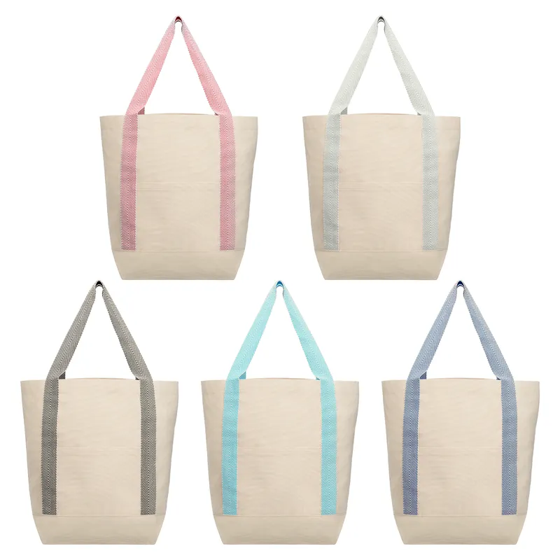 10 oz Recycled Cotton Canvas Front-Pocket Tote