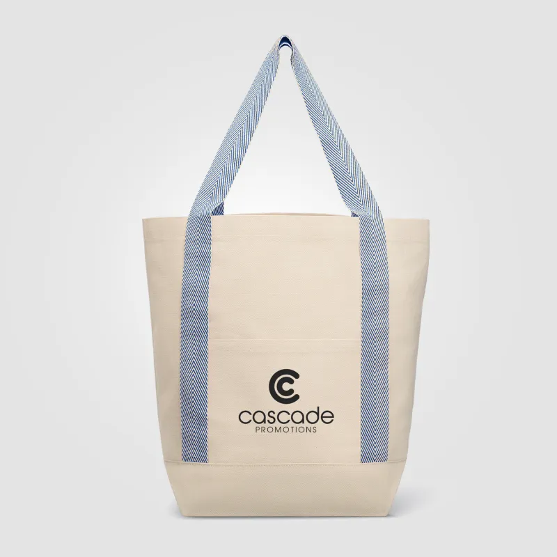 Niva 10 oz. Recycled Cotton Canvas Front Pocket Tote Bag – 12.25L view 3
