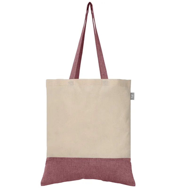 Quebec - 5 oz. Two-Tone Recycled Cotton Tote view 2