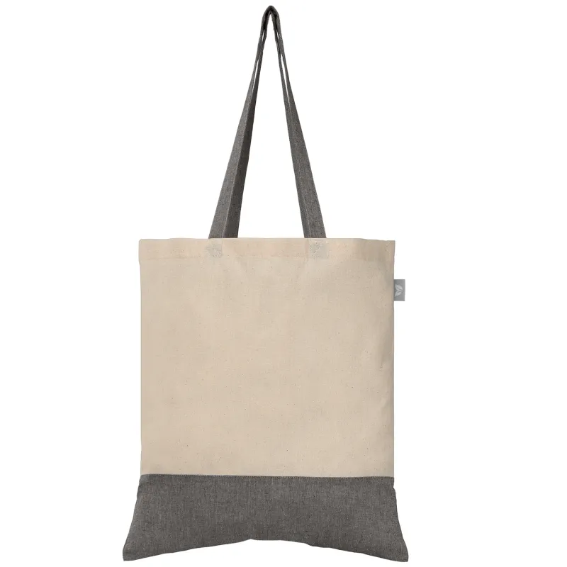 Quebec - 5 oz. Two-Tone Recycled Cotton Tote view 3