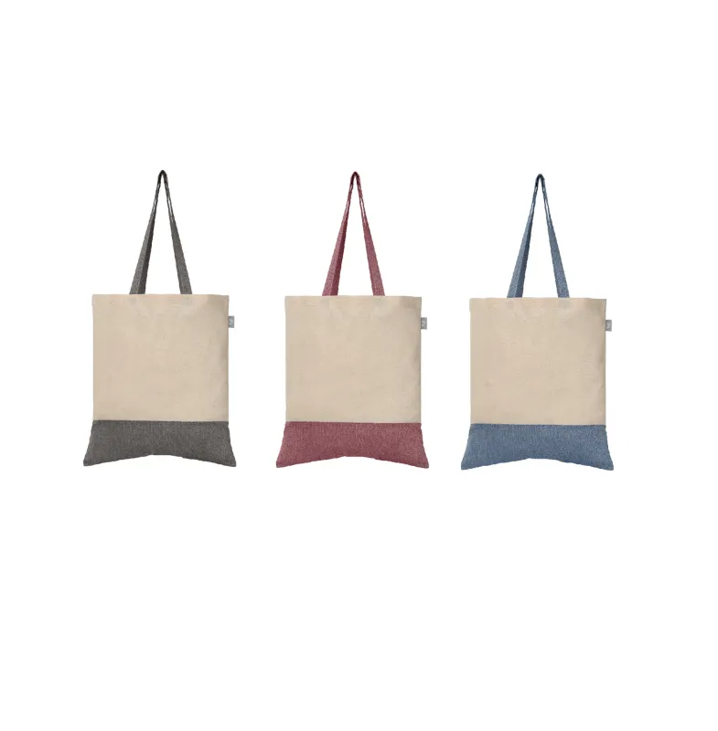 Quebec - 5 oz. Two-Tone Recycled Cotton Tote view 4