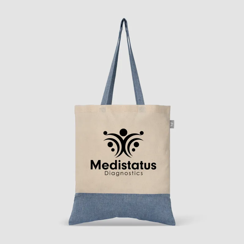 Quebec - 5 oz. Two-Tone Recycled Cotton Tote view 5
