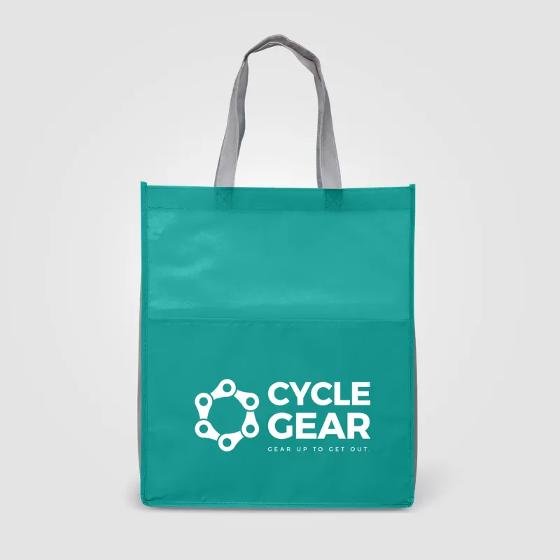 Rome RPET - Recycled Non-Woven Tote with 210D RPET Pocket view 5
