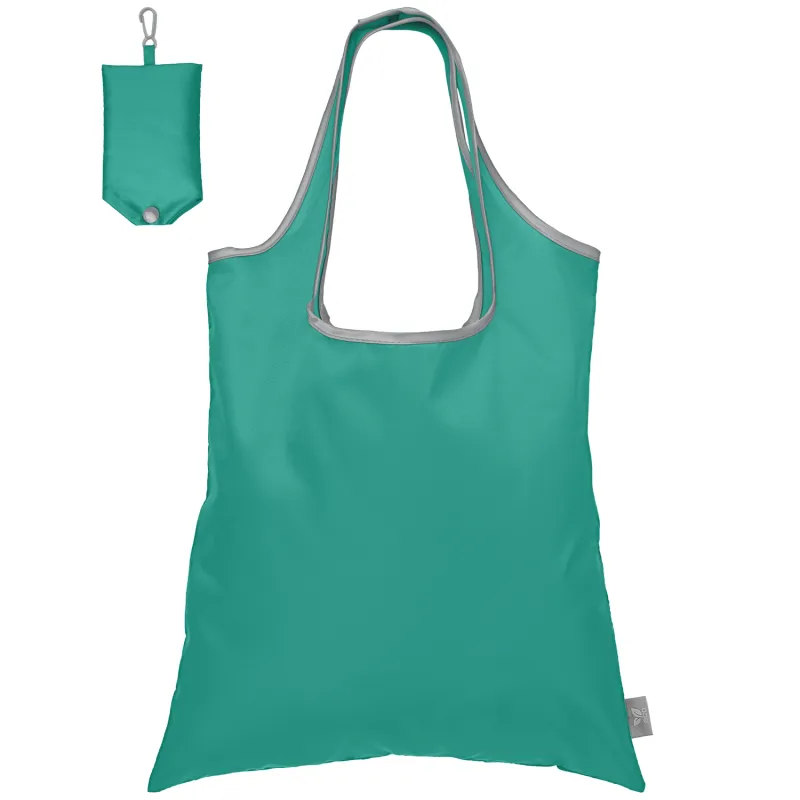 Santorini RPET - Recycled Foldaway Shopping Tote Bag view 2