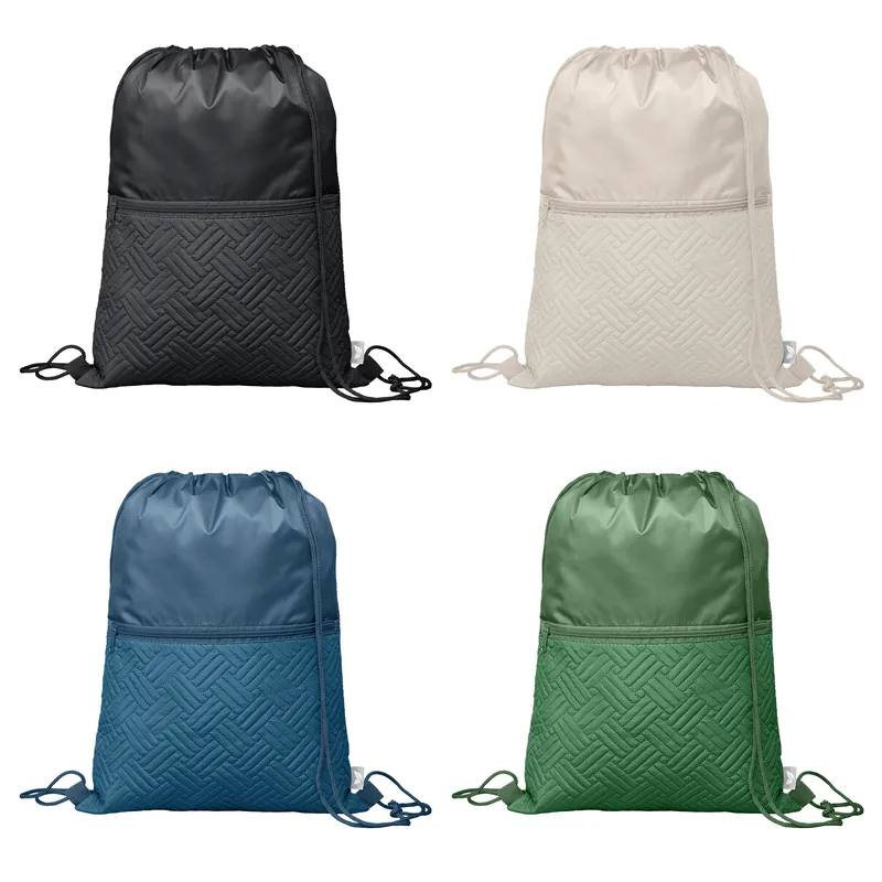 6 L Recycled Quilted Drawstring Bag