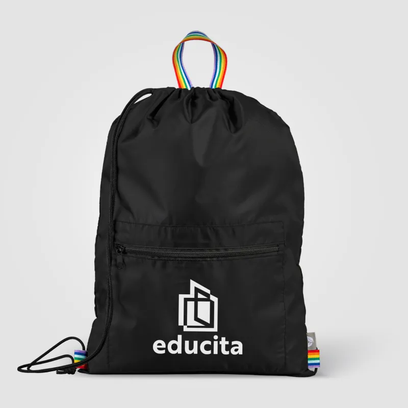 Spectrum Recycled Polyester Drawstring Bag - 2 gal view 2