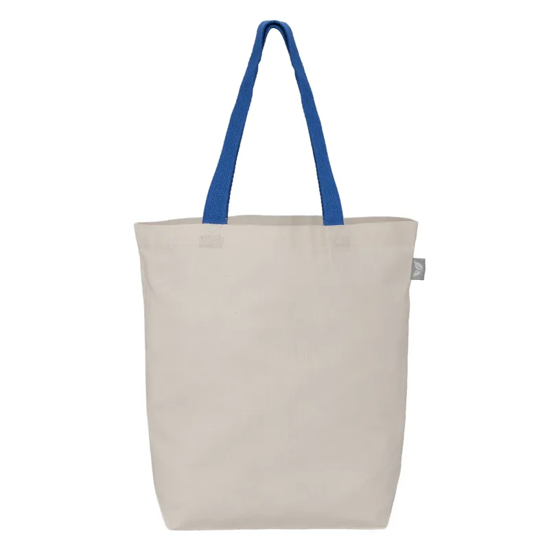 Tonga Recycled 5oz Cotton Colored Handle Shopping Tote Bag - 11L