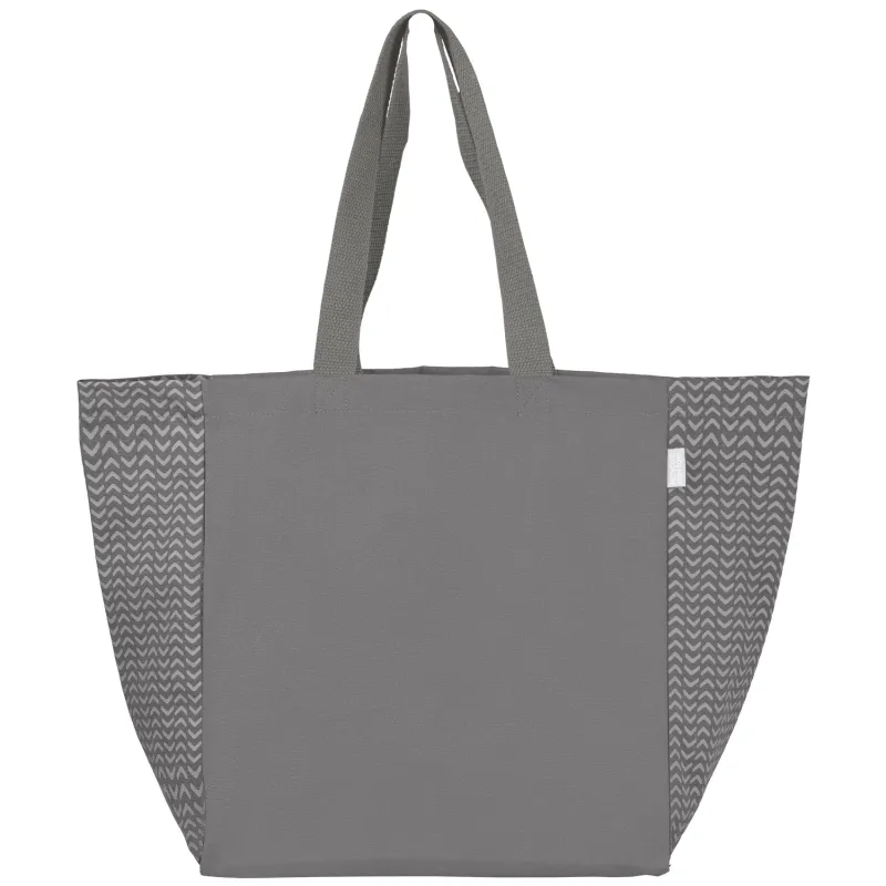 Toronto Recycled Cotton Chevron Tote Bag – 8 oz view 2