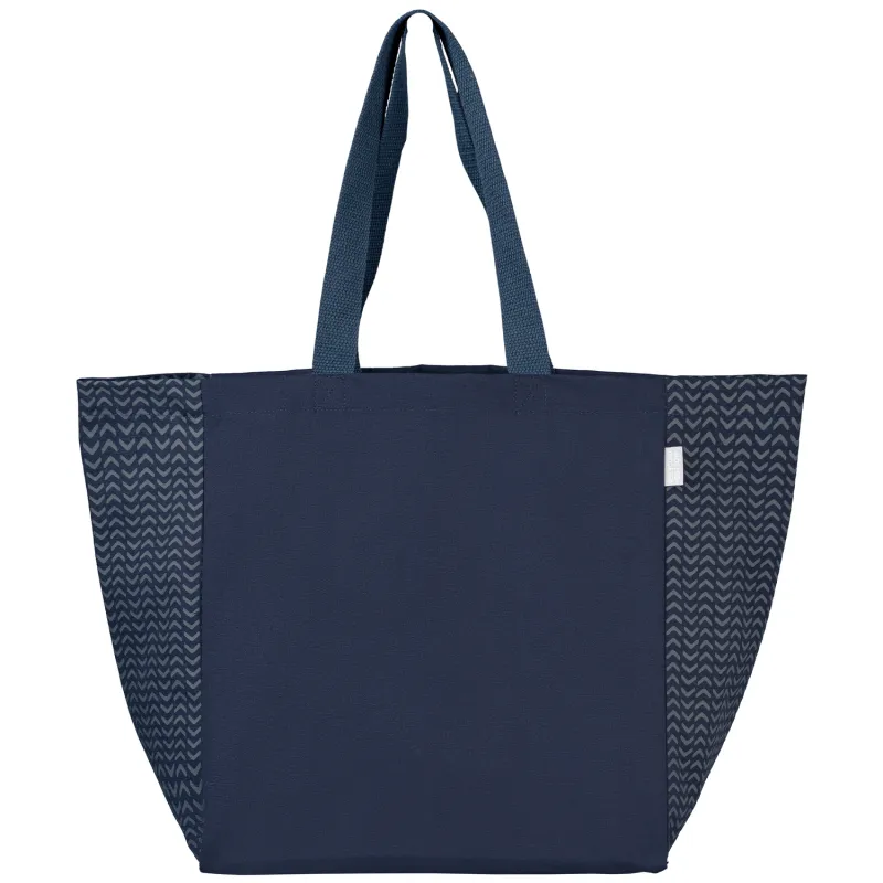 Toronto Recycled Cotton Chevron Tote Bag – 8 oz