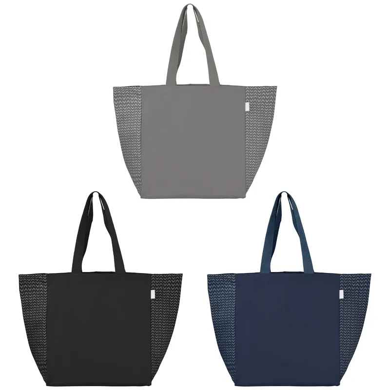 8 oz Recycled Cotton Chevron Tote