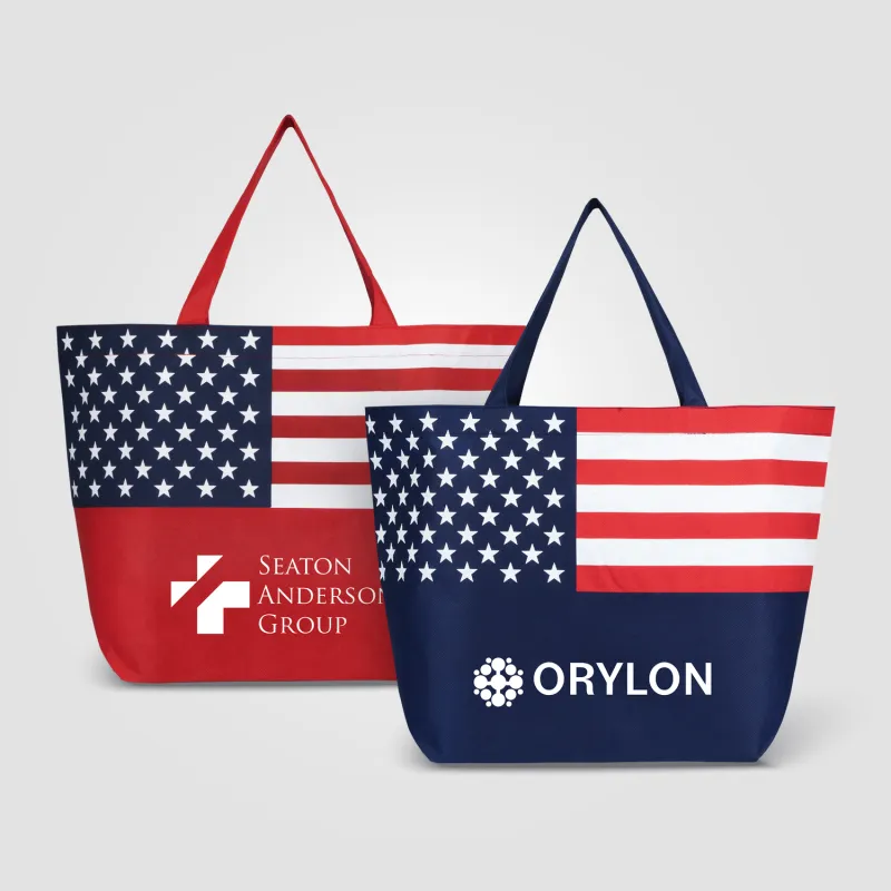 American Flag Non-Woven Tote Bag view 3
