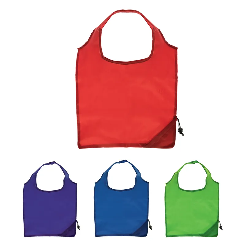 Foldaway Polyester Shopping Tote view 8