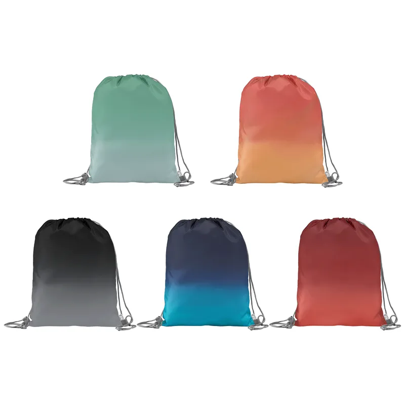 6 L Polyester Ombre Drawstring Bag