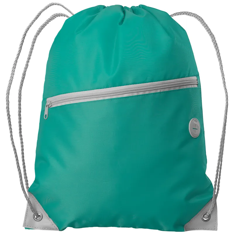 Vilda rPET Drawstring Backpack with Zippered Front Pocket view 3