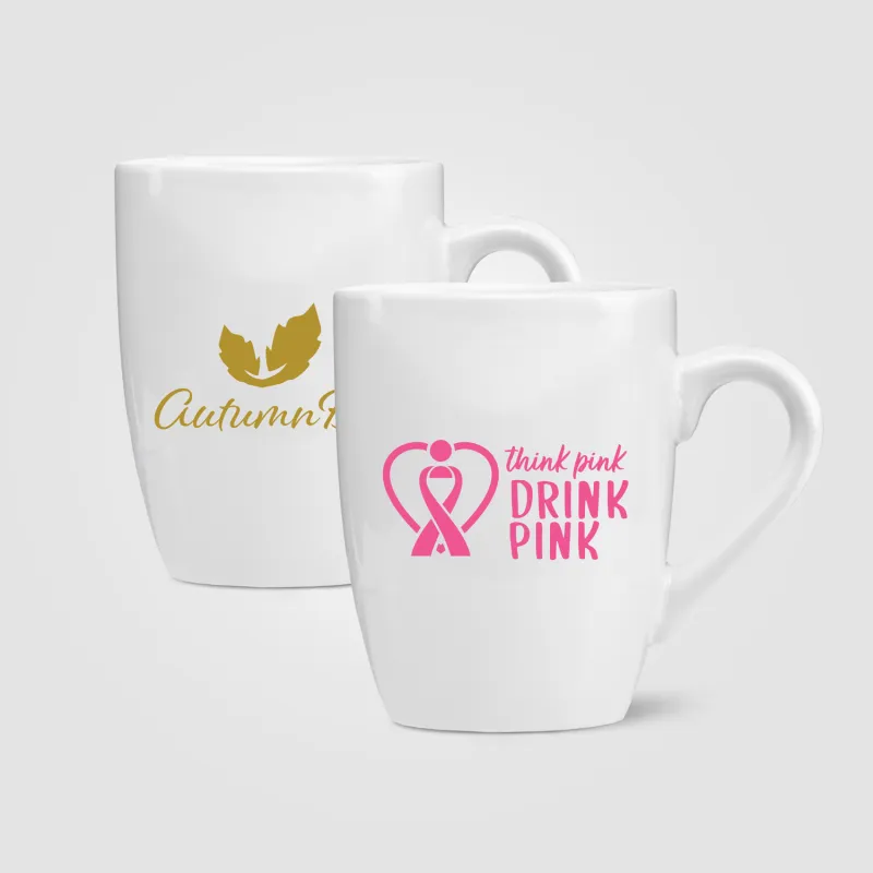 13 oz. Ceramic Bistro Mug - White view 2