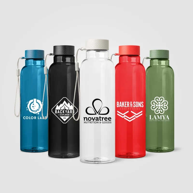 Aura rPET Wrist Strap Bottle - 24 oz. view 2