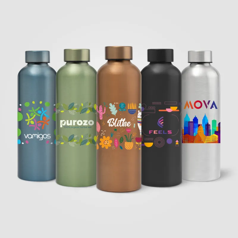 Astrid Recycled Stainless Steel Metallic Bottle - 24 oz. view 2