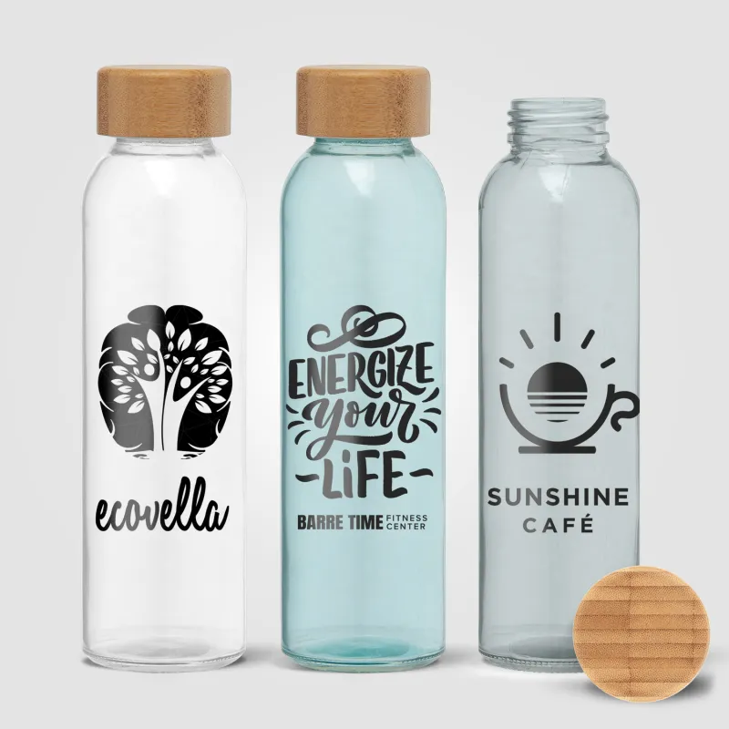 Alpine - 17 oz. Glass Bottle with Bamboo Lid view 2