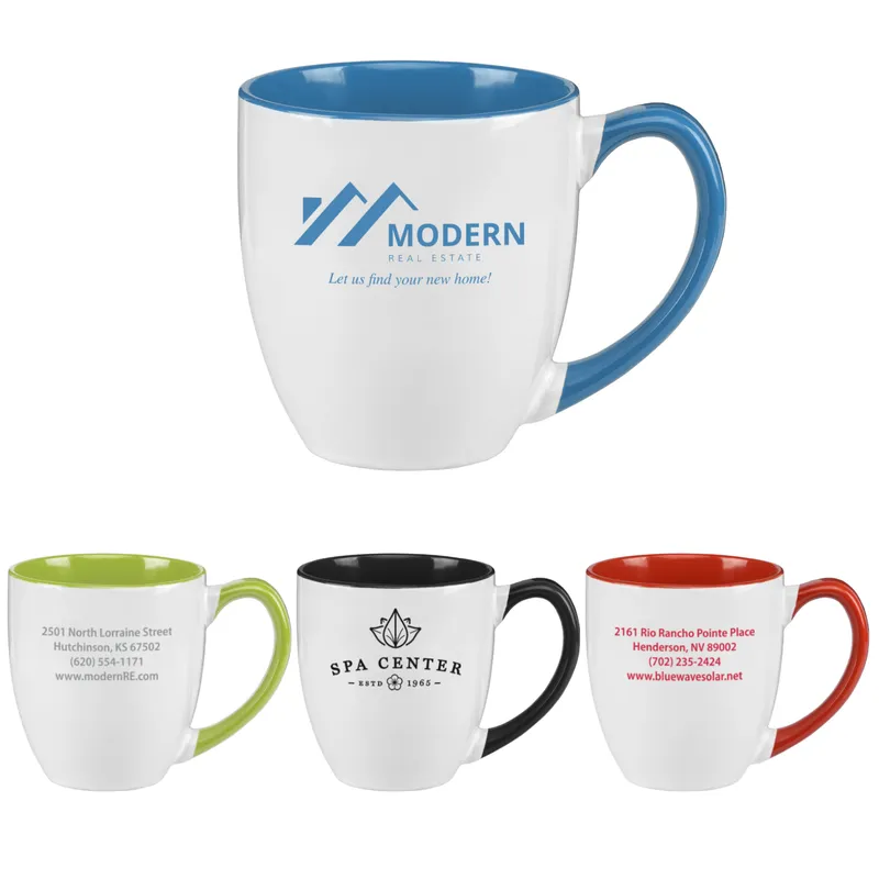 15 oz Two-Tone Ceramic Bistro Mug
