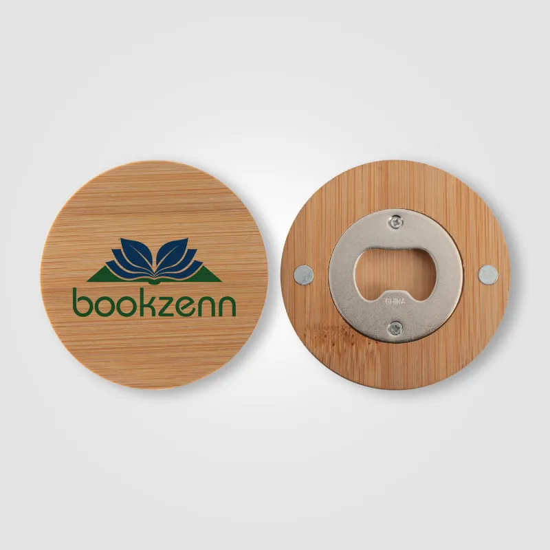 Bamboo Magnetic Bottle Opener view 2