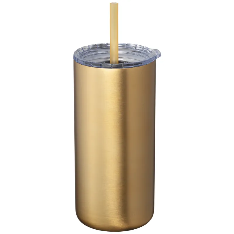 Borealis Stainless Steel Straw Tumbler - 16 oz.