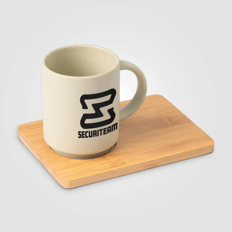 Café Duo - 11 oz. Ceramic Mug & Bamboo Board Set view 3
