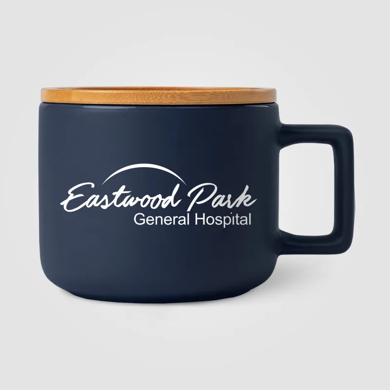 Café Virtuoso - 12 oz. Ceramic Mug with Bamboo Lid view 5