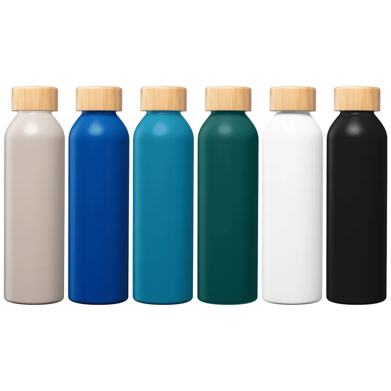 20 oz Recycled Stainless Steel Bottle with Bamboo Lid view 8