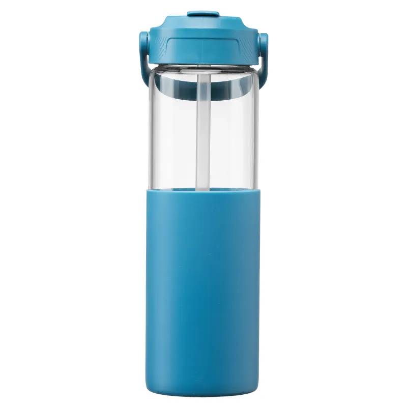 Juno Glass Silicone Sleeve Straw Bottle - 20 oz.