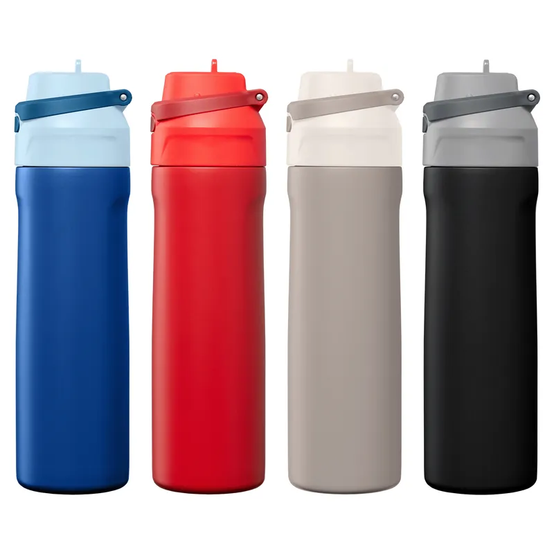 23 oz Stainless Steel Flip-Straw Bottle view 6