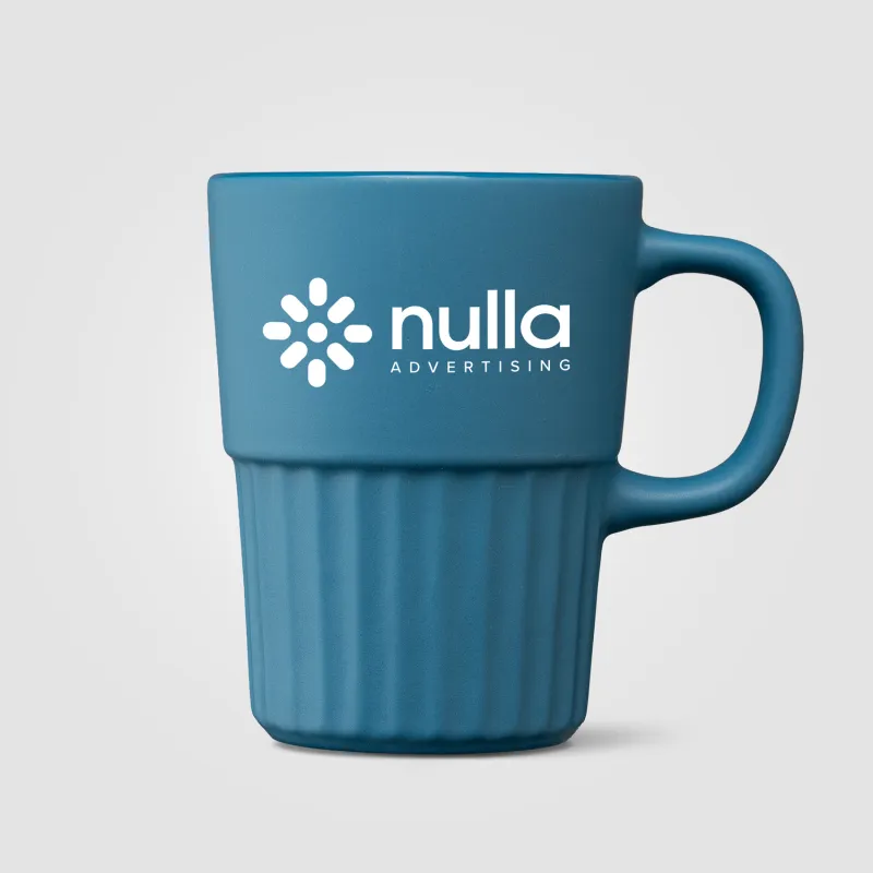 Majesty Ceramic Matte Finish Fluted Mug - 15oz