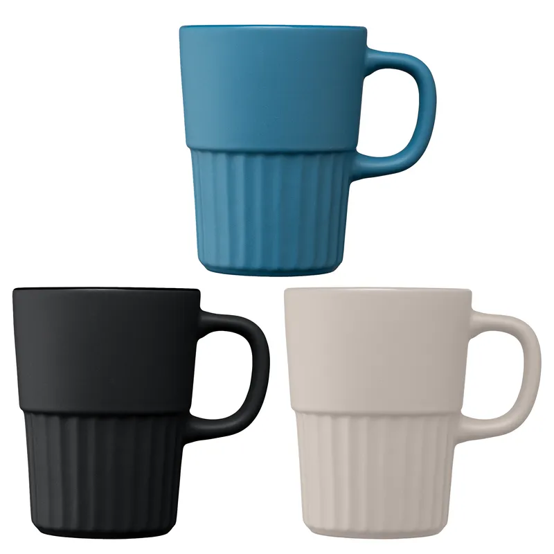 15 oz Matte Fluted Ceramic Mug view 5
