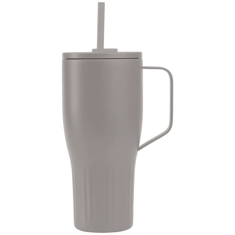Majesty Recycled Stainless Steel Straw Tumbler - 30 oz. view 2