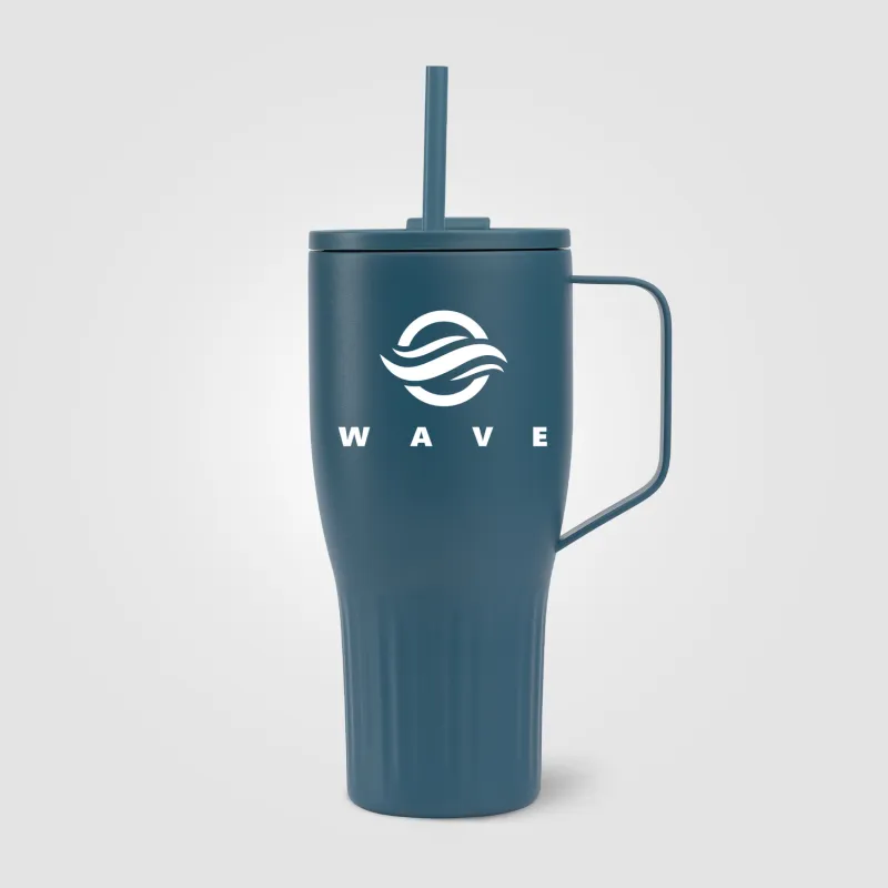 Majesty Recycled Stainless Steel Straw Tumbler - 30 oz. view 4