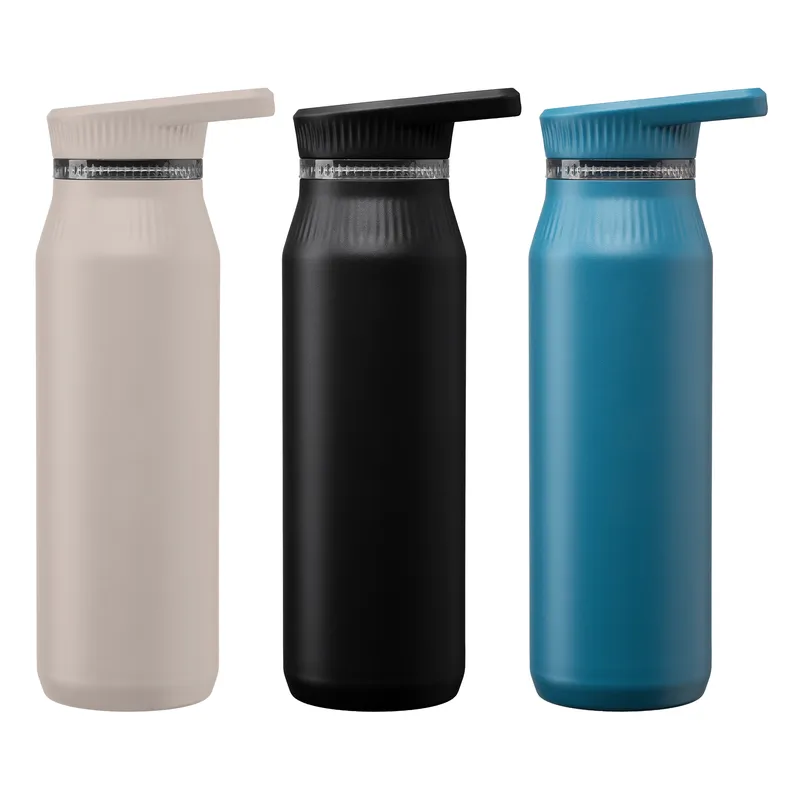 25 oz Stainless Steel Dual-Lid Handle Bottle view 5