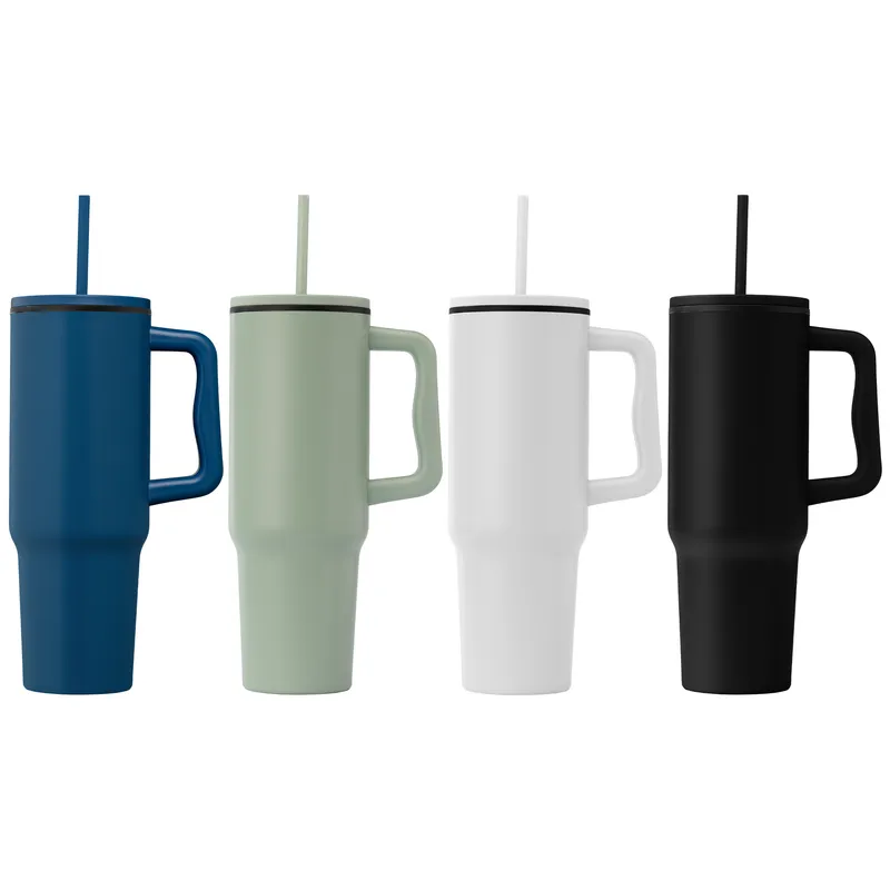 40 oz Stainless Steel Tumbler with Straw view 6