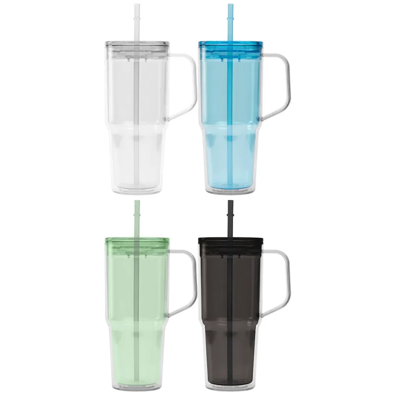 32 oz Recycled Double-Wall Tumbler — Crystal Clear view 6