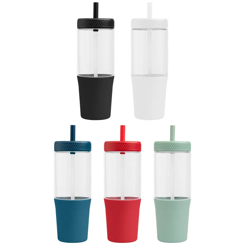 40 oz Recycled Plastic Dual-Tone Straw Tumbler view 7