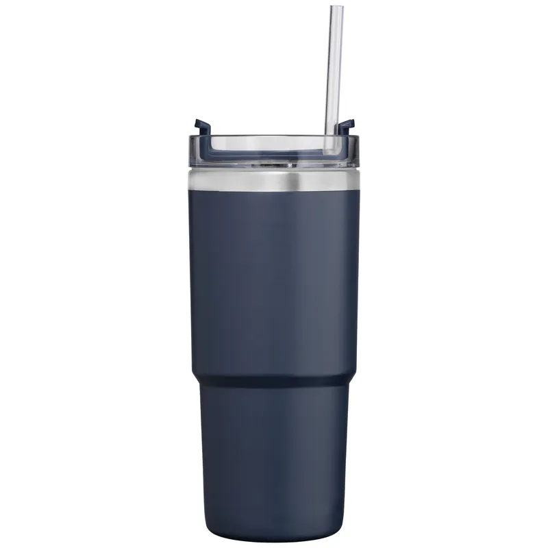 25 oz Recycled Stainless Steel Leakproof Straw Tumbler view 9
