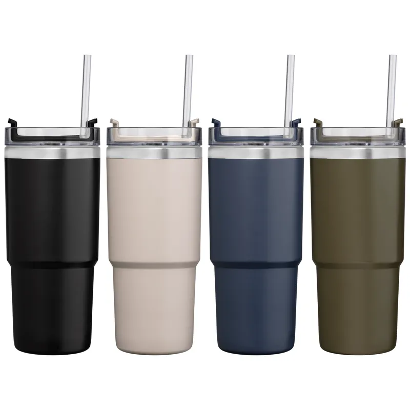 25 oz Recycled Stainless Steel Leakproof Straw Tumbler view 6