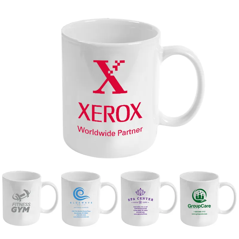 12 oz White Ceramic Mug