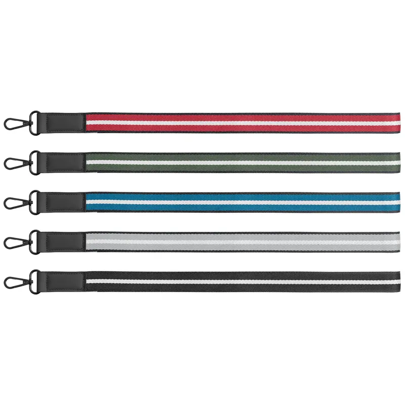 Newport rPET Woven Chevron Phone Strap Lanyard - 17.19"× 1"