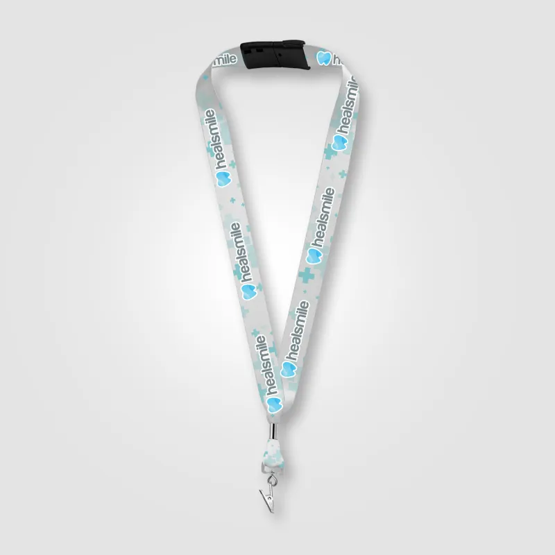 Zevi rPET Bulldog Clip Breakaway Lanyard - 36" x 1" view 2