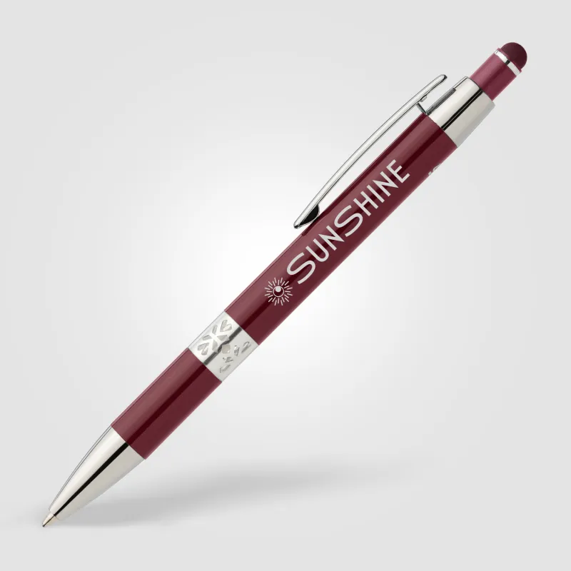 Adorn Recycled Aluminum Chrome Trim Stylus Pen view 6