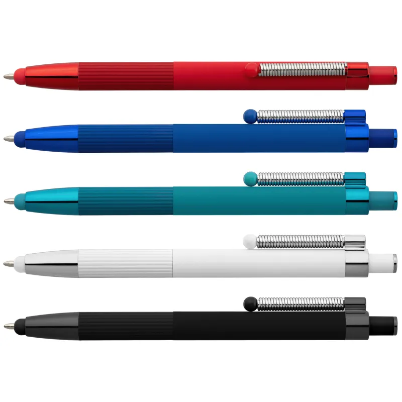 Lisbon Recycled Aluminum Monochrome Fidget Stylus Pen view 2