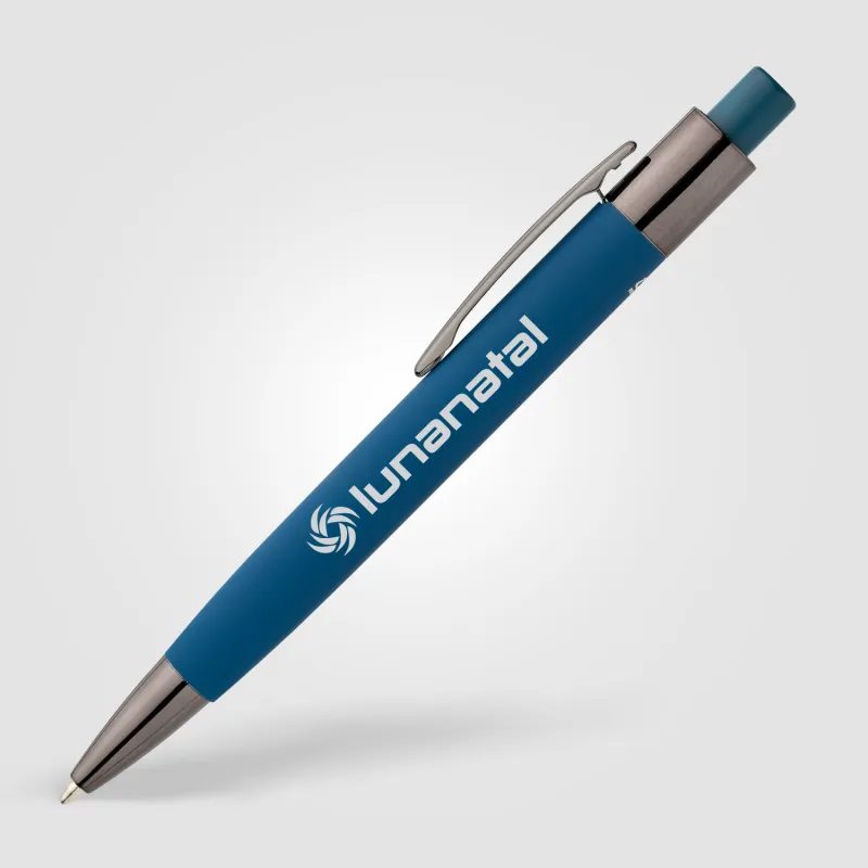 Malmö Recycled Aluminum Soft Touch Barrel Pen view 4