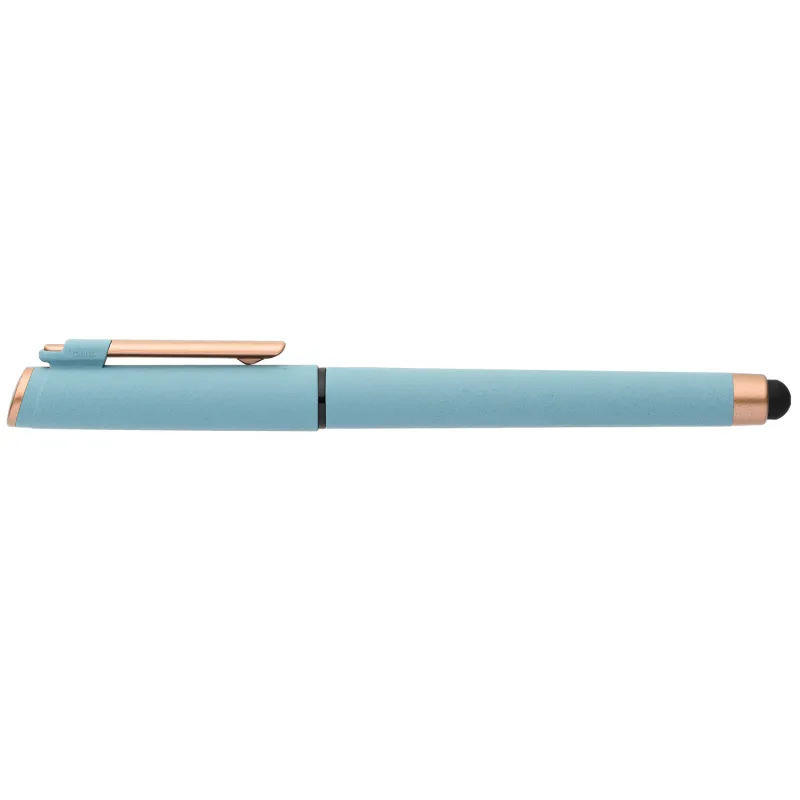 York Recycled Plastic Bronze Trim Stylus Gel Pen view 3