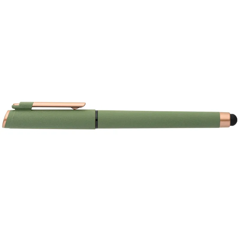 York Recycled Plastic Bronze Trim Stylus Gel Pen view 4
