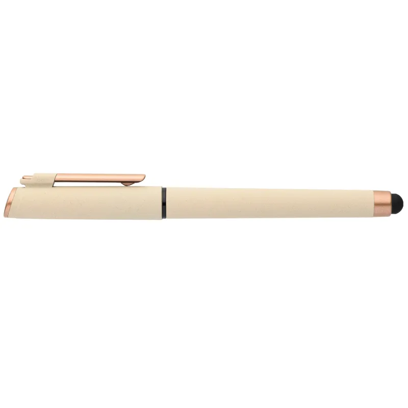 York Recycled Plastic Bronze Trim Stylus Gel Pen view 5